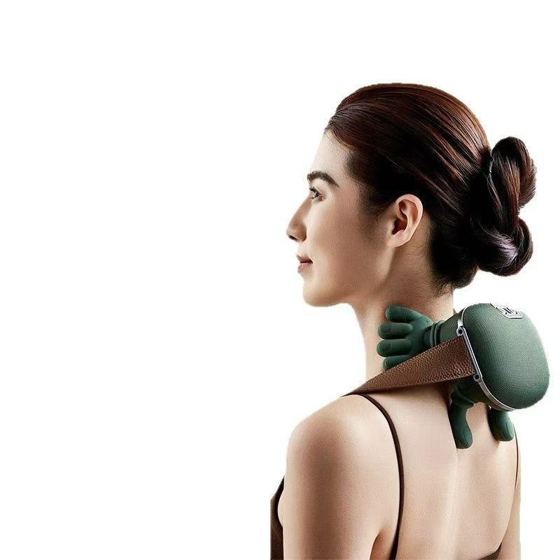 

Portable 4D Electric Neck And Shoulder Massager with Heat Deep Tissue Pain Relief Cervical Back Hands Massage