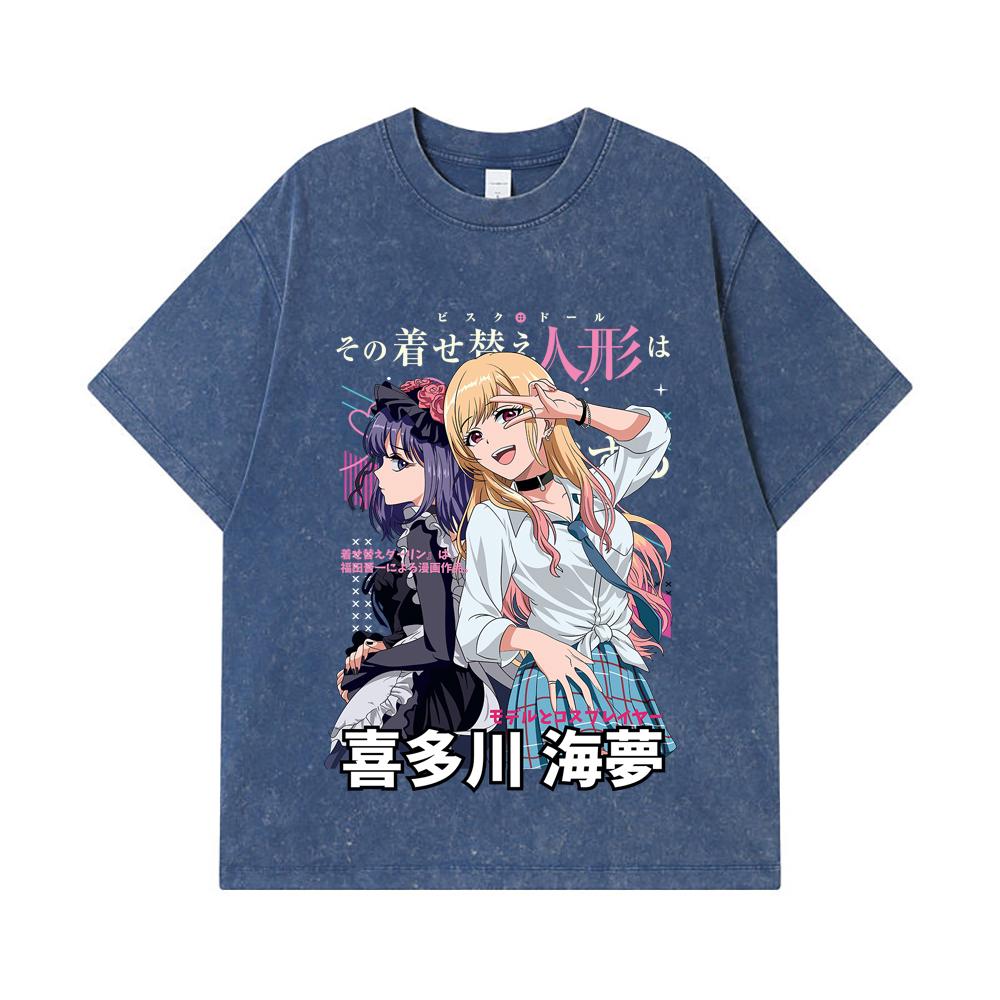 275 GSM Washed T-shirts 100% Cotton My Dress-Up Darling V1 Print Unisex Heavy Cotton T Shirt
