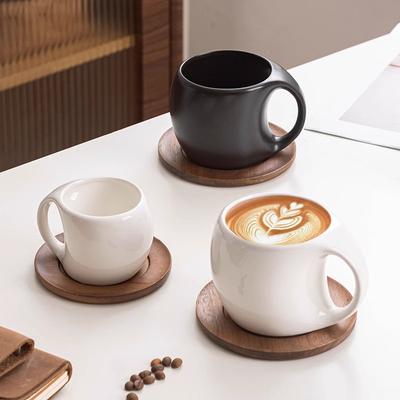 Ceramic Coffee Cup Plate Set Tea Mug High End Exquisite American Latte Coffee Cups Oat Breakfast Drinking Glass Drinkware Mug