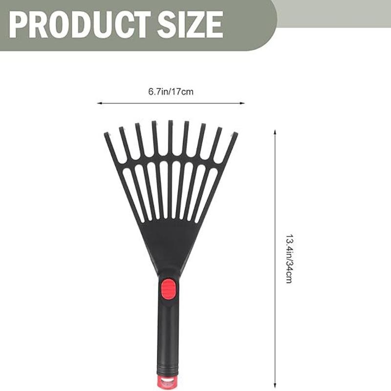 Two Plastic Hand Rakes With Non Slip Handle Designed For Foliage Easy Digging And Cultivating Tasks Yard Maintenance