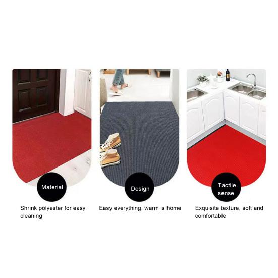 Floor Mat Anti-Slip Design Ultra-Thin Profile Door Mat Moisture-absorbing Entry Rug Sand-proof Entrance Mat
