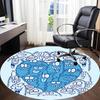 1pc Monster Party Office Round Area Rug, Indoor Mat Suitable ForOffice, Under Office Chairs Bedroom Living Room Home Decor, Room Decot047