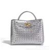 Nieuwe handgeweven tas grote capaciteit tote handtas modetrend veelzijdige enkele schouder messenger casual dames tas