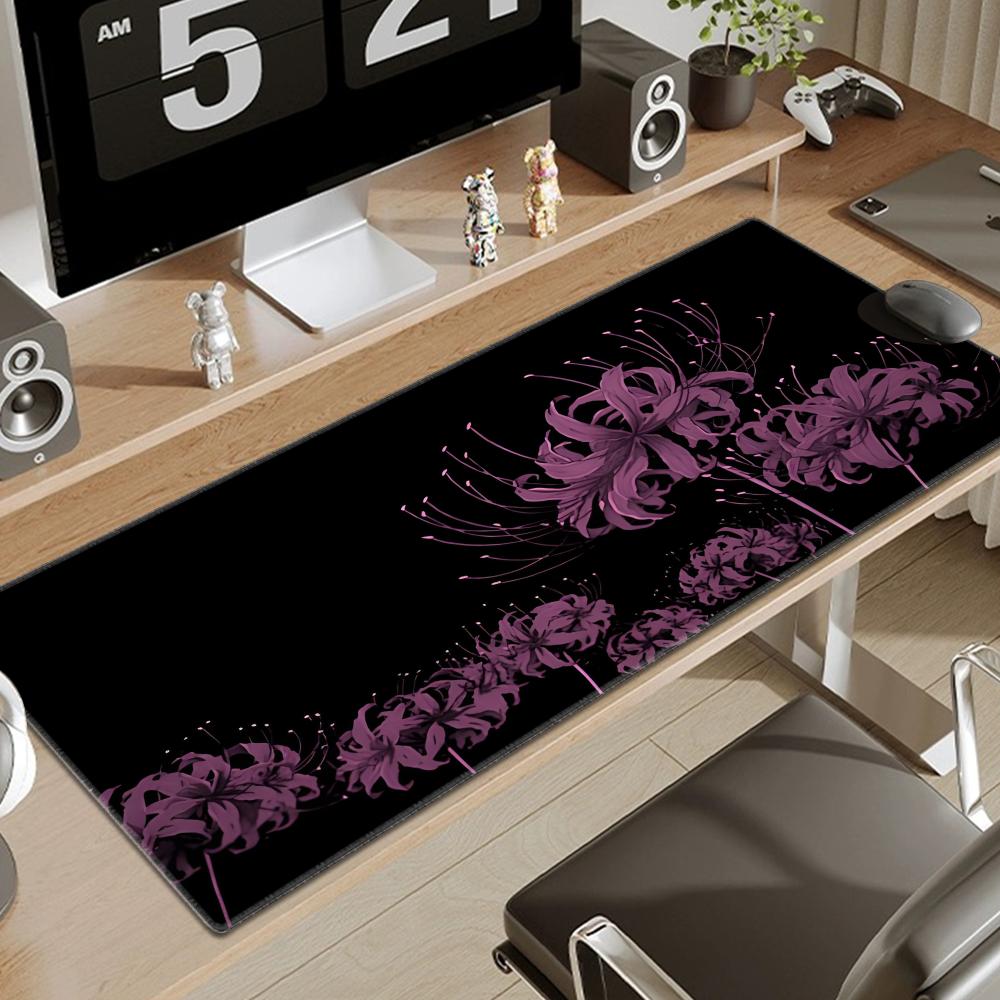 Accessories Long Mousepad Red Spider Lily Mouse Pad Xxl Desktop Keyboard Table Pads Large Game Rubber AntiSlip Deskmat Computer