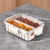 Eight-Compartment Transparent Food-Grade Storage Box for Salads and Spices
