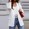 Women Autumn Blazer Solid Color Pockets OL Style Cardigan Formal Long Sleeves Lady Suit Coat Female Clothes