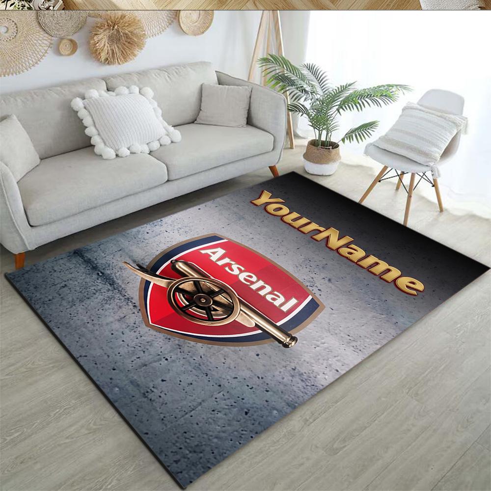 Arsenal Personalized Name Floor Mat Perfect for Living Rooms Dining Room Bedrooms Balcony Anti-slip Rug Anime Office Decor