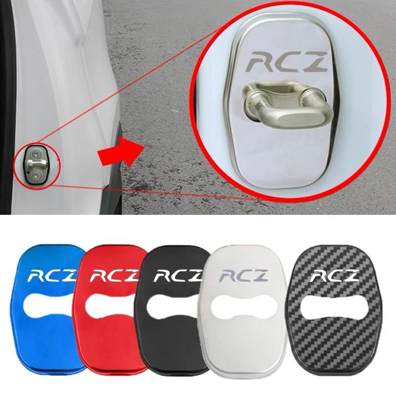 

4PCS Stainless Steel Car Door Buckle Cover For Peugeot RCZ Anti Corrosion Protection Case Styling Interior Auto Accessories Blue