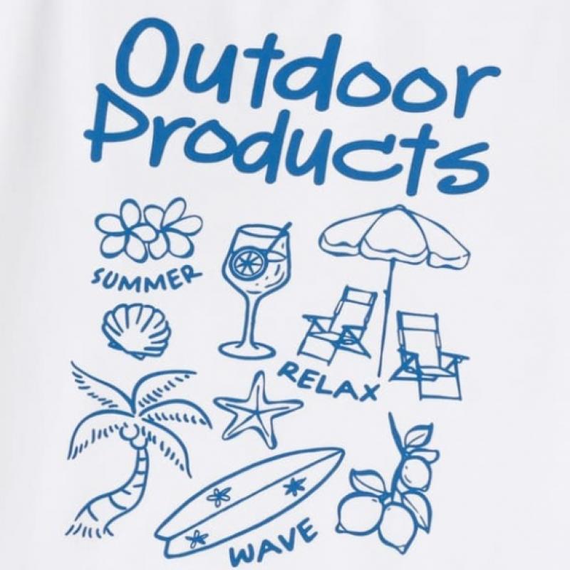 Outdoor Products Kids Cool Touch Back Graphic Short Tee Off White Od262iss22 Owh