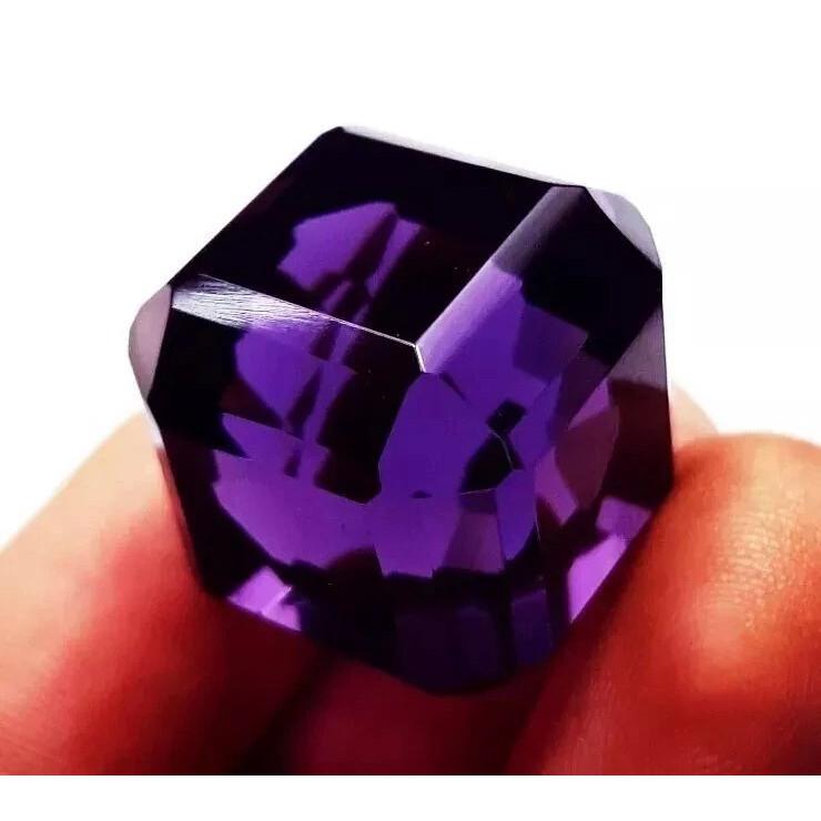Taaffeite Cube Cut Stunning Violet Natural Loose Certified Gemstone