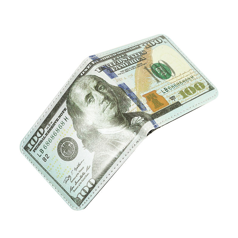

For Women Men PU Leather Money Bag Novelty Gift Teens Student Purse Male Female Coin Wallet Pouch New Cute US Dollar Wallet