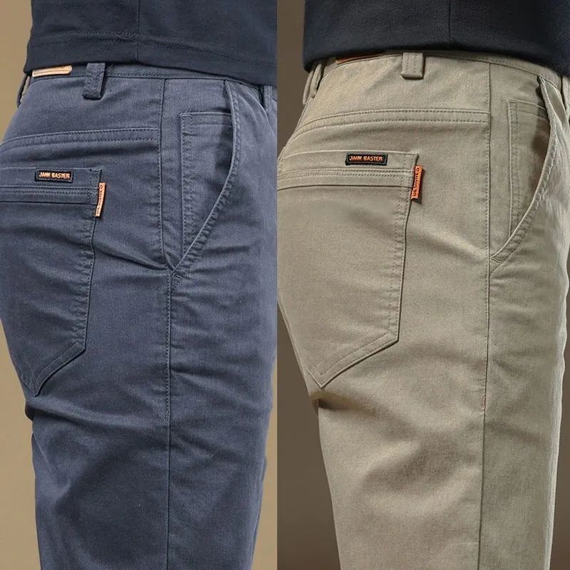 Sommer Dünne Baumwolle Herren Freizeit Hose Trendig Vielseitig Elastisch Leichte Business Hose Arbeit Formell Schlank Gerade Hose