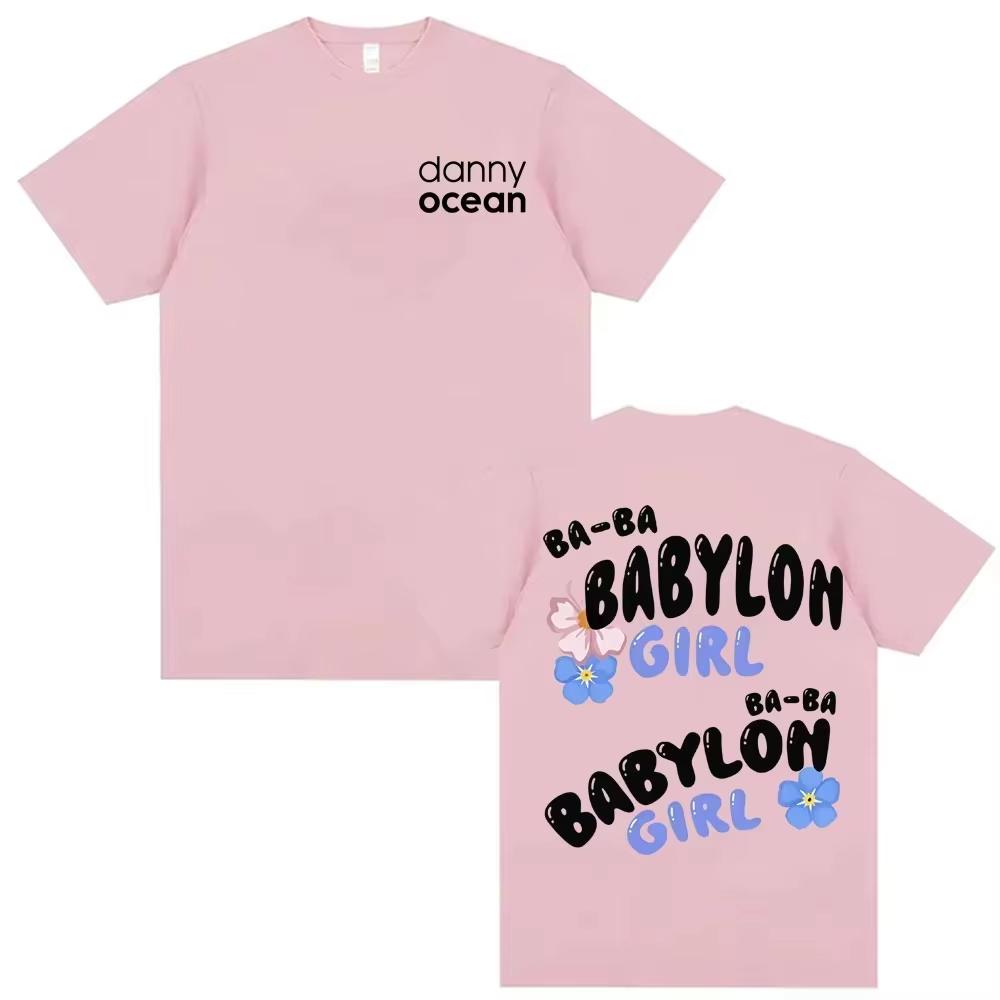 Rapper Danny Ocean Babyloh Girl T Shirts Unisex Women Casual Pure Cotton High Quality Tshirt Vintage Style Tee Hip Hop Streetwear