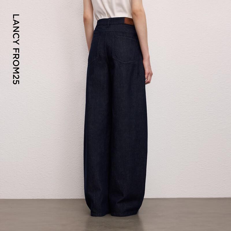 Langzi 2025 Minimalist Curved Leg Denim Jeans