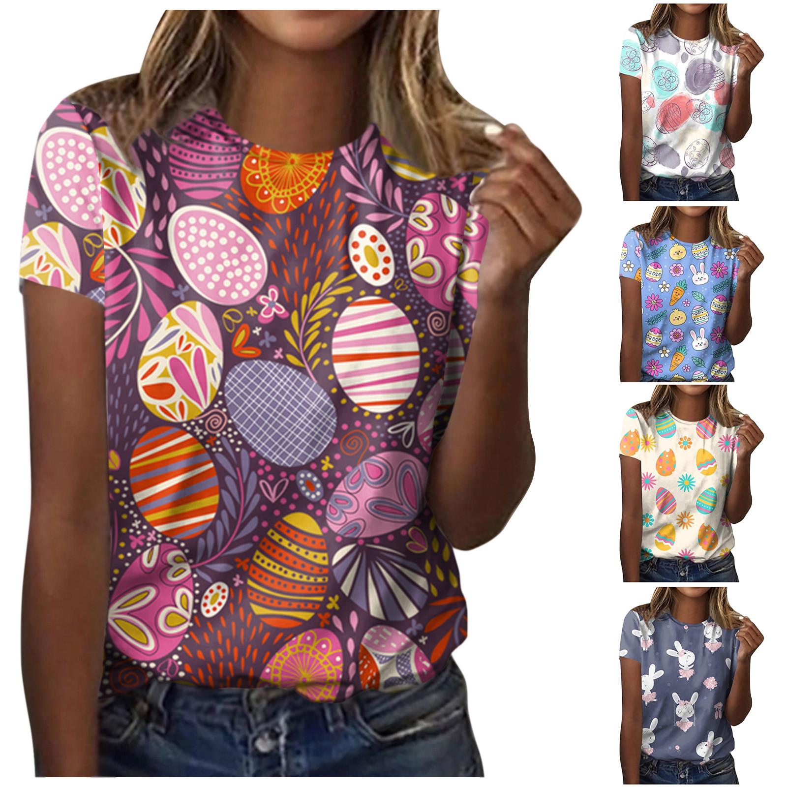 

Женская милая летняя свободная рубашка с коротким рукавом и круглым вырезом спереди, с короткими рукавами и короткими рукавами