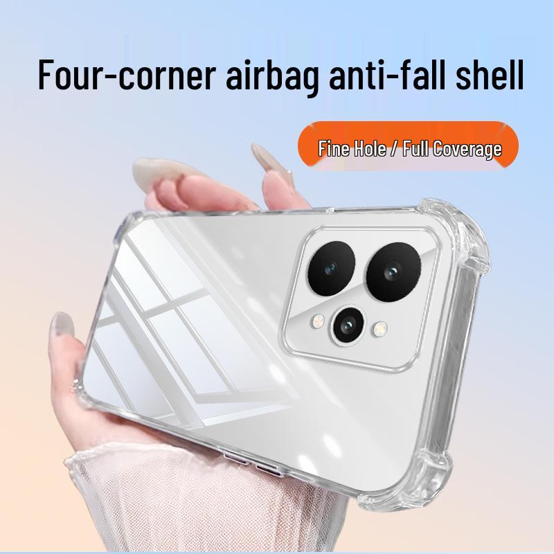 

Realme 15 Transparent TPU Airbag Anti-drop Full Coverage Protective Phone Case - Premium Feel, Ins Style Realme 15t прозорий