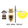 Medieval Military Soldier Figures Napoleon MOC Building Blocks Cavalry Weapons Shield Armor Cannon Militia Cowboy Toys Gift Z013