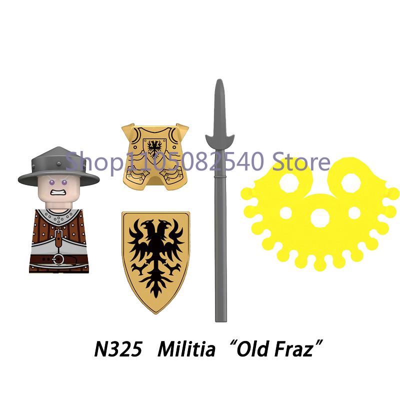 Medieval Military Soldier Figures Napoleon MOC Building Blocks Cavalry Weapons Shield Armor Cannon Militia Cowboy Toys Gift Z013