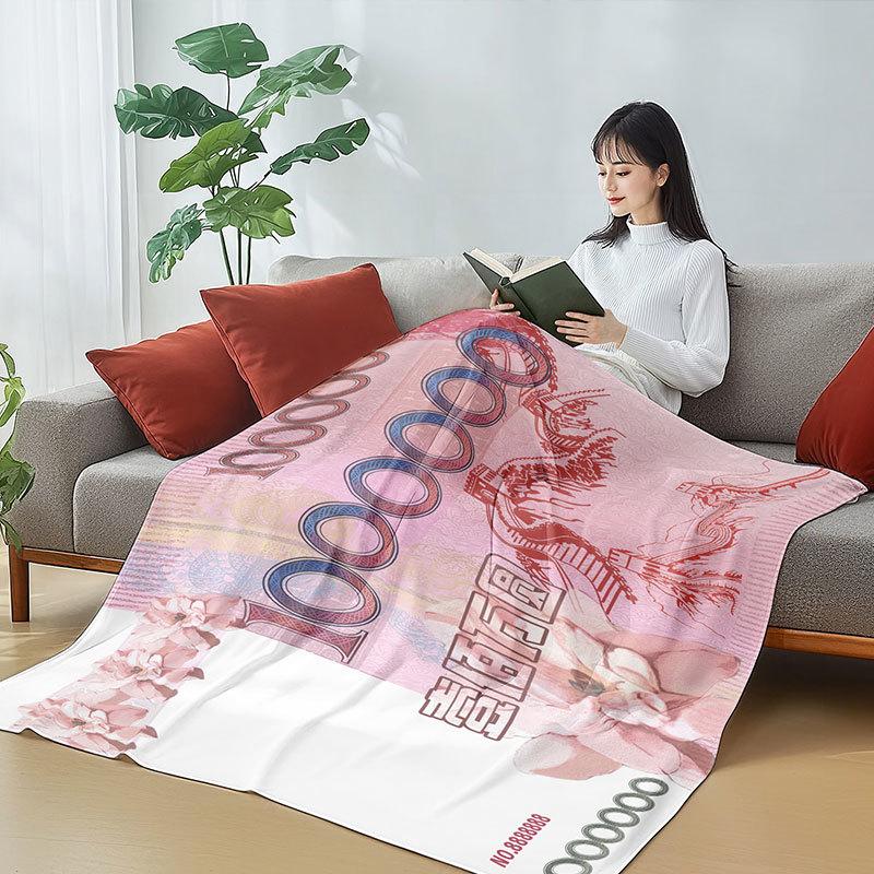 Flannel funny blanket one million funny gift office blanket cover blanket air-conditioned room campus dormitory net red