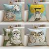 Fluffy MmofusandS Cushion Cover Breathable and Skinfriendly Linen Pillowcase Square Removable and Washable Cushion