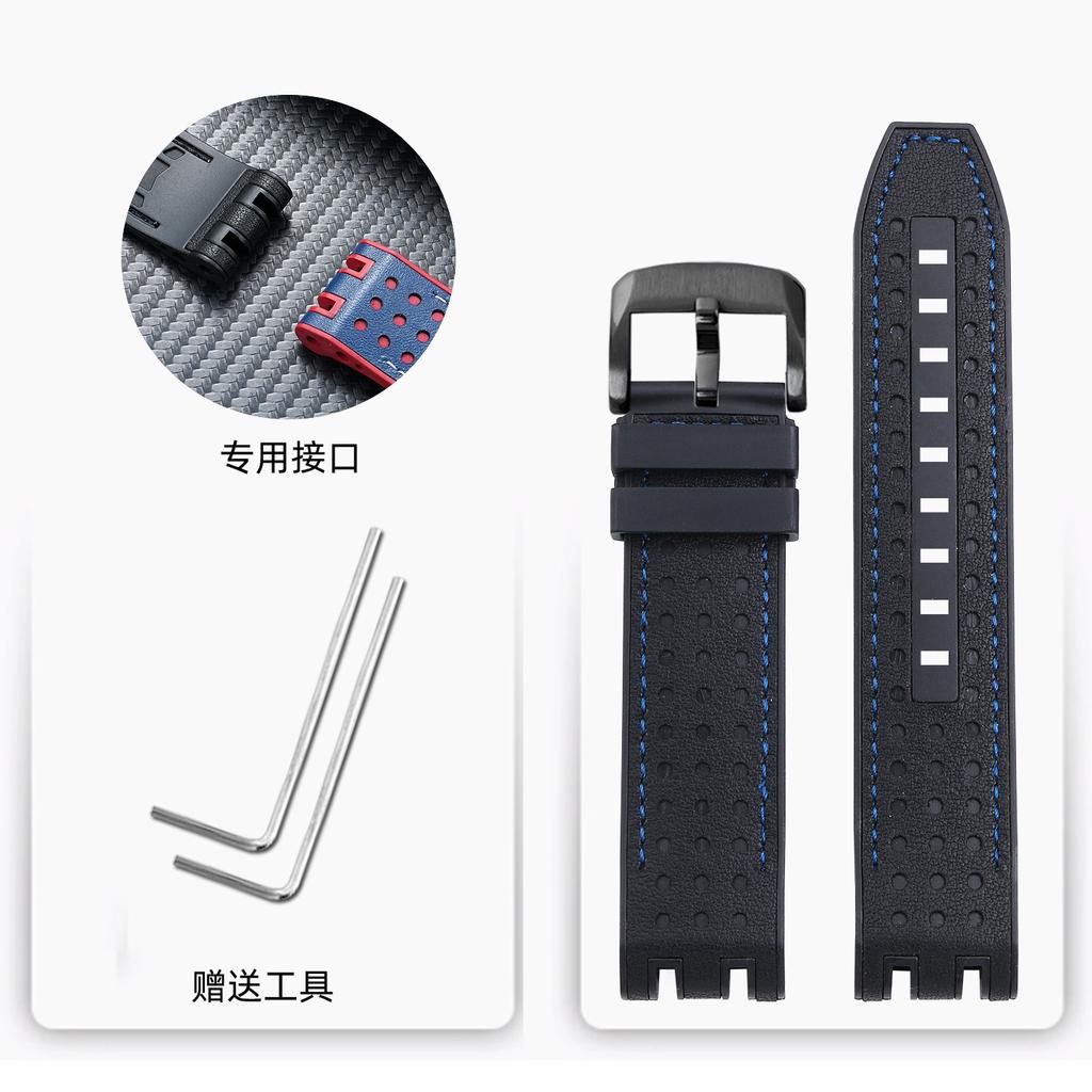 For Tissot T-sport Racing T115.417 Moto GP Cowhide Rubber Watch Strap - Premium Replacement Band for Men & Women, Racing Style