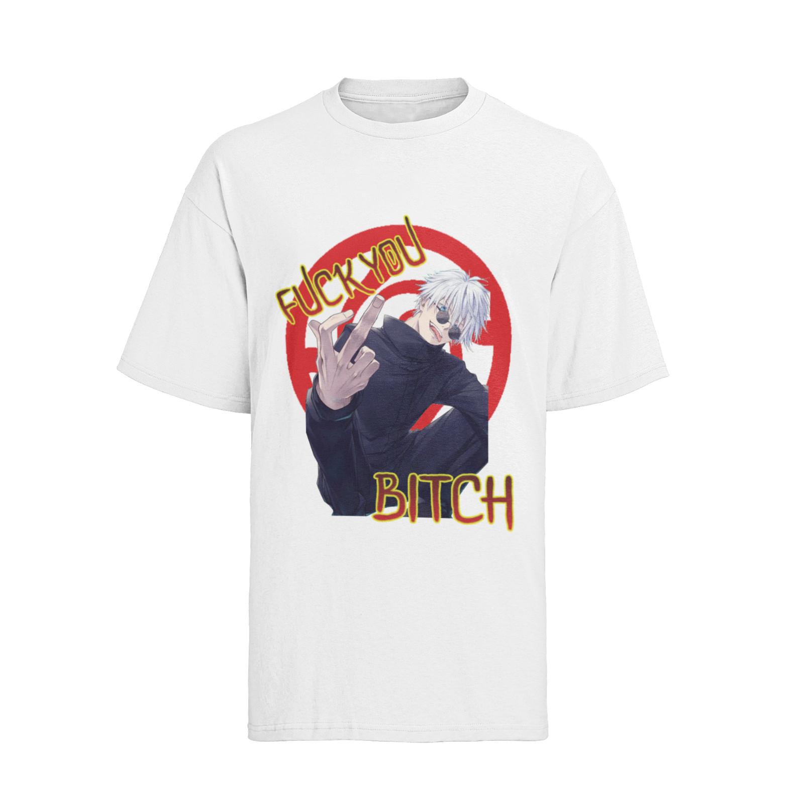 Gojo | Jujutsu Kaisen Men s Organic Cotton Fuck You Middle Finger T-Shirt Mens Womens Tees Top 3XL