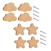 4 Natural Wood Furniture Knobs, Drawer Pulls, Cabinet Handles, Wardrobe Accessories, Easy