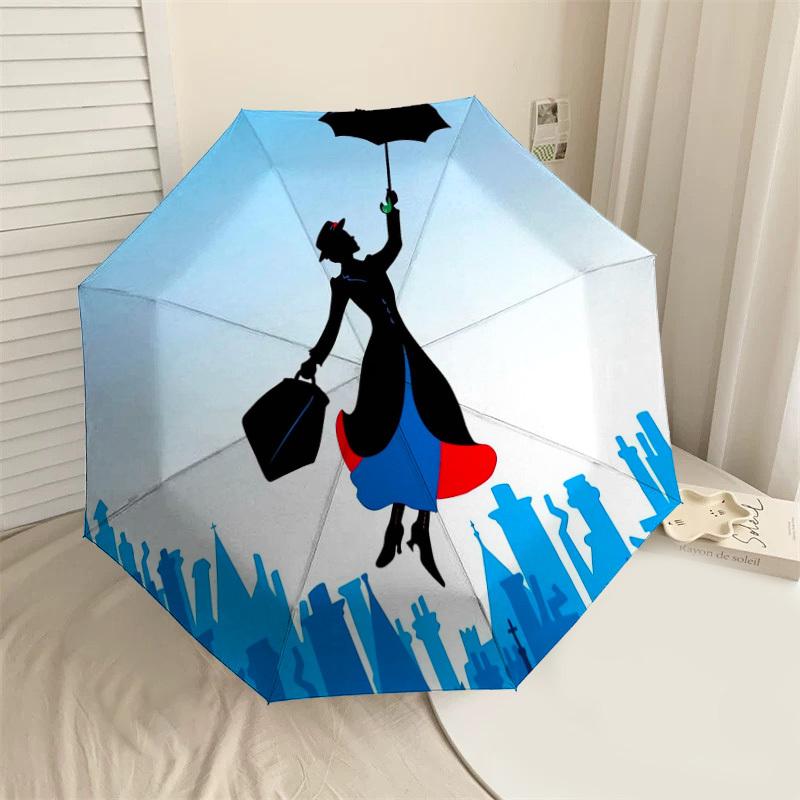 

1PC Mary Poppins flying Umbrella-8-Rib Reinforced, Automatic Open, Lightweight & Durable, Cute Fashion Accessory for Outdoor-K1328