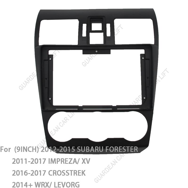 Für SUBARU FORESTER IMPREZA XV CROSSTREK WRX LEVORG 2013+ Stereo-DVD-Player Panel Armaturenbrett-Einbausatz Rahmen 9 Zoll Radioblende passend
