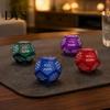White Elephant Gift Exchange Dice Santa Swap Dice, Christmas Stocking Stuffers Dodecahedral Glitter Multi-sides Game for Present Party Supplies