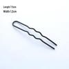Black U-Shaped Hairpin: 2-Prong Insert Comb for Secure Bun & Ponytail Styling Without Hair Damage