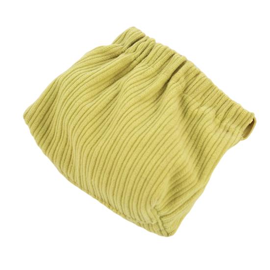Travel Storage Bag Corduroy Design Mini Tab Closure Polyester Comfortable Touch Cosmetic Storage Bag Household Supply