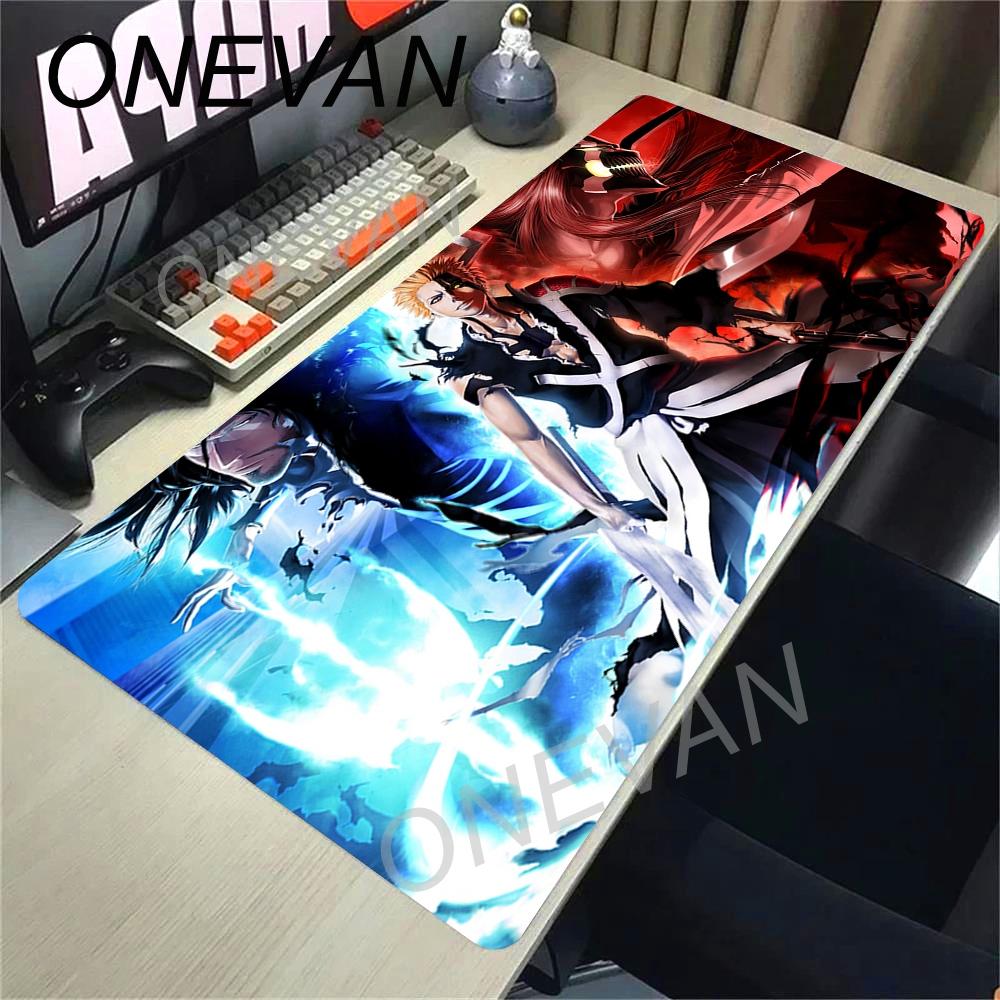 Japan Cool Anime Mouse Pad Laptop Black And White Keyboard Rug PC BLEACH Gamer Cabinet Desk Mat XXL Rubber Anti Slip Mousepad