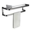 All copper gun gray bathroom towel rack, bath towel rack, light luxury bathroom rack, bathroom hardware pendant set.