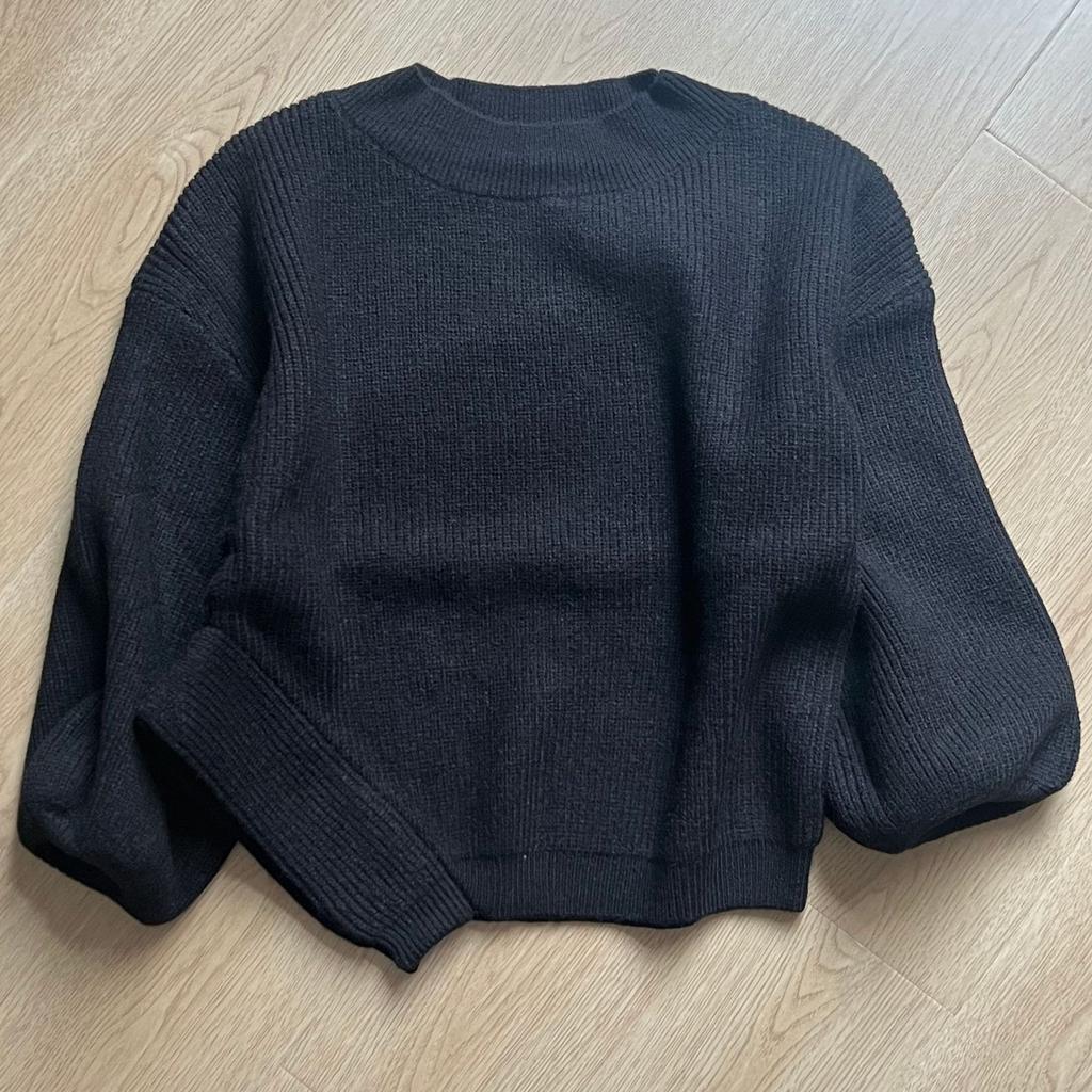 Johnature Verdickter Herbst Damen Pullover Herbst Winter Lässig Einfach Einfarbige Puffärmel Pullover