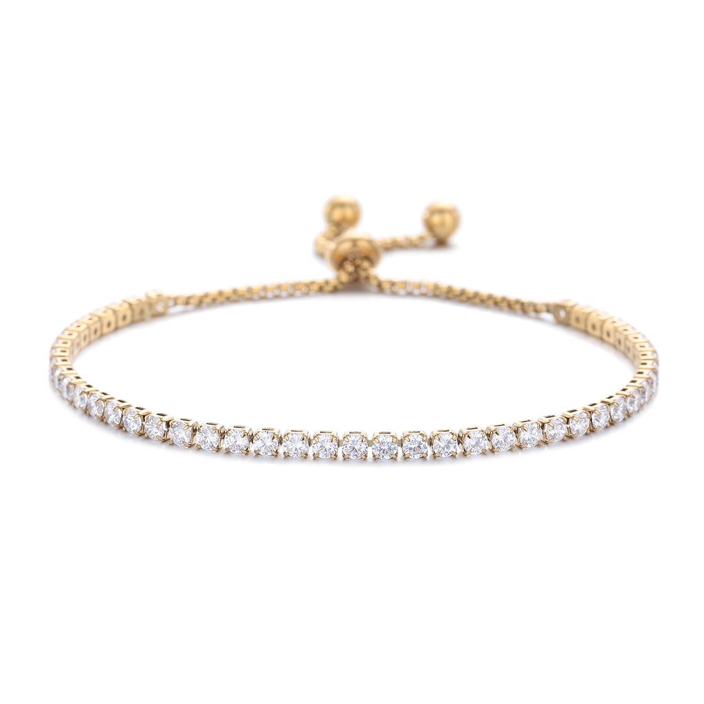 2026 Bracelet Light Luxury High Sense Does Not Fade Zircon Bracelet Fashion Men's and Women's Jewelry