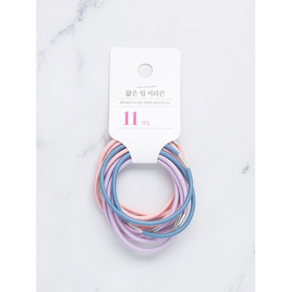 Daiso Dünne Spitzen Haar Gummiband 11er Pack