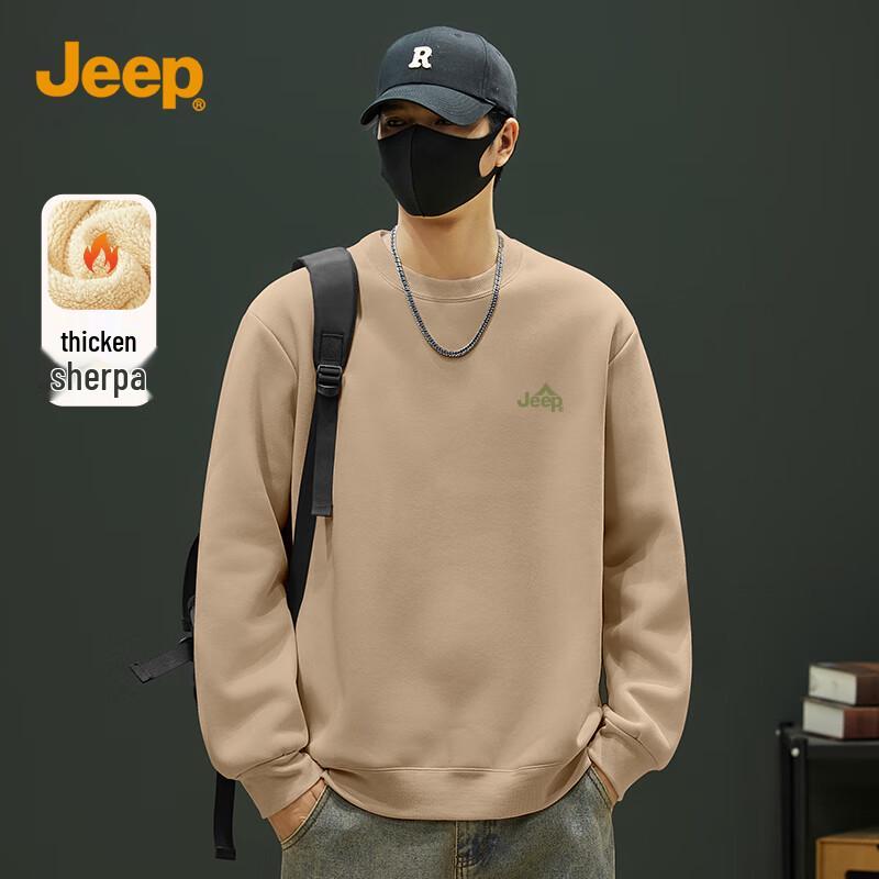 JEEP Men s Fleece Lined Crewneck Sweatshirt XL