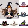 6pcs Paper Pumpkin Hat Headgear Day of The Dead Hat Accessory Wizard Black Cat Hat  Cosplay