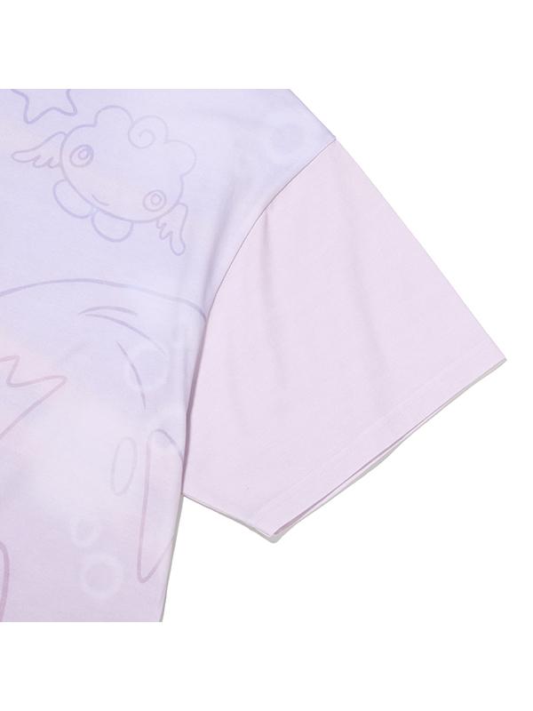 KIRSH X Sunonebird Full Print Big Oversized T-Shirt [Pink]