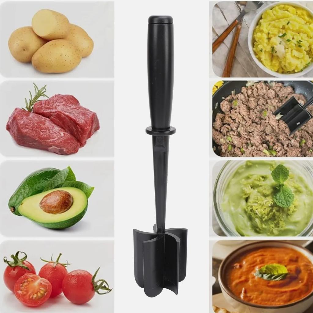 Fleischwolf Hitzebeständig Spülmaschinenfest Mehrzweck Hackfleischwerkzeug Kartoffelstampfer für Küche