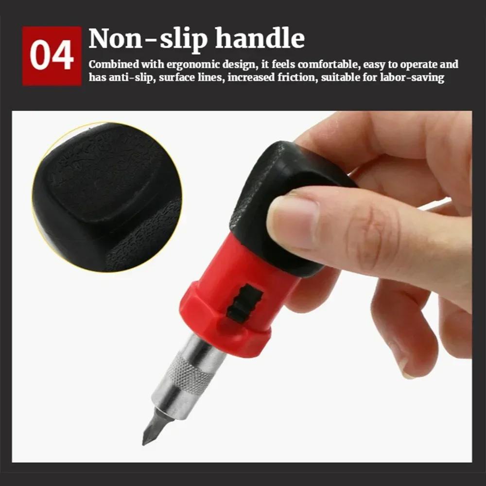 1PC Ratchet Screwdriver Bit Holder - 1/4-inch Hexagonal Ratchet Handle Maintenance Tool for Automotive Electronics