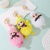 Cute Fluffy Plush Doll Keychains Lovely Pompom Sleeping Baby Keychain Girl Bags Keyrings Cars Key Ring Gift Charming Decoration