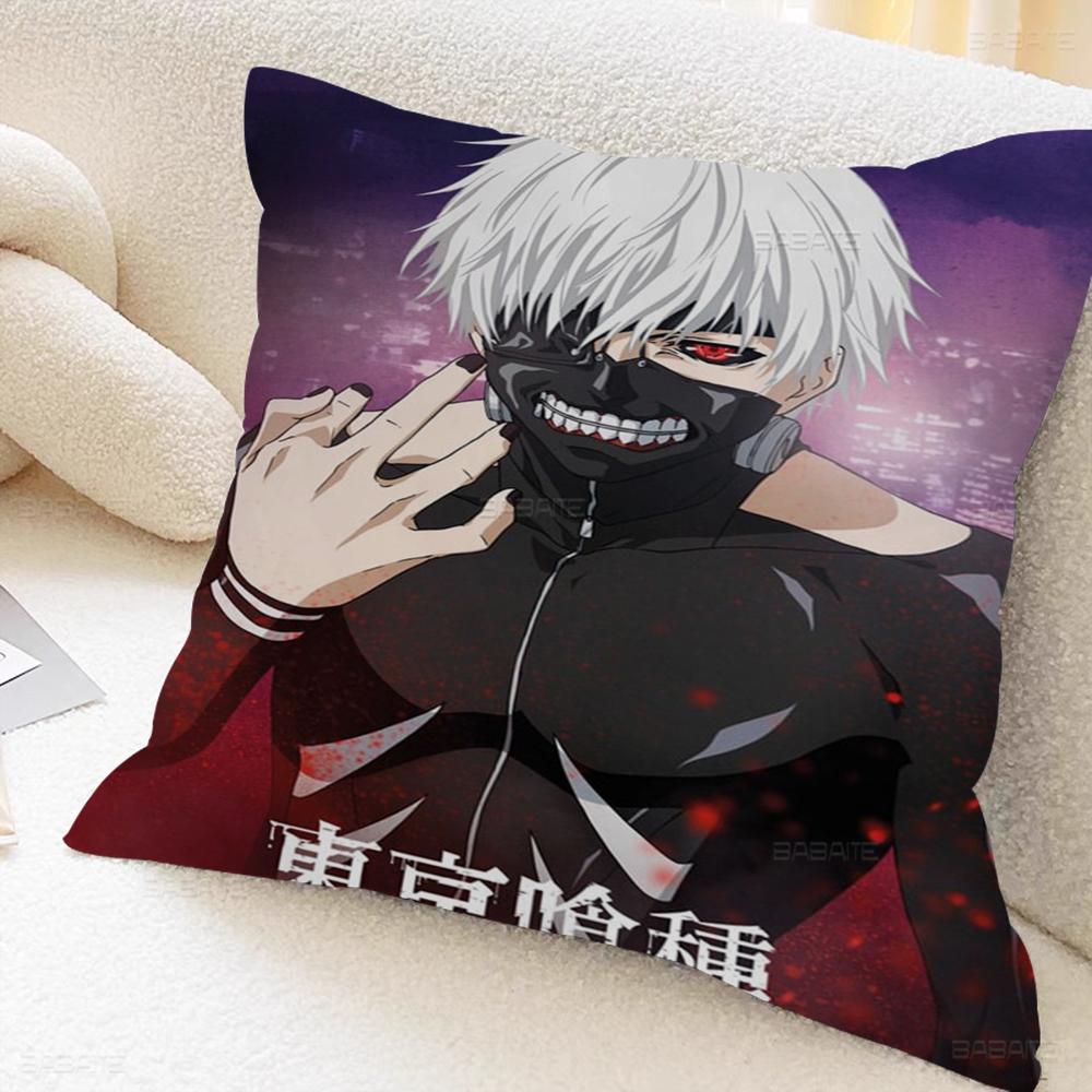 Japanese Anime T-tokyo G-Ghoul Pillowcase Toon Gift Cushion Cover Bedroom Home Sofa Chair Seat Decor Pillow Case