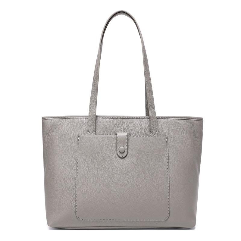 New trendy first-layer cowhide large-capacity large bag women's commuter tote bag versatile single shoulder leather women's bag