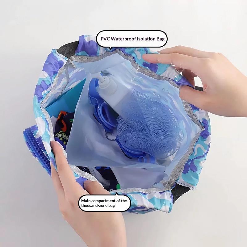 Children's Swimming Bag Waterproof Wet Dry Separation Large Capacity Backpack Ideal Gift for Kids Who Love Swimming