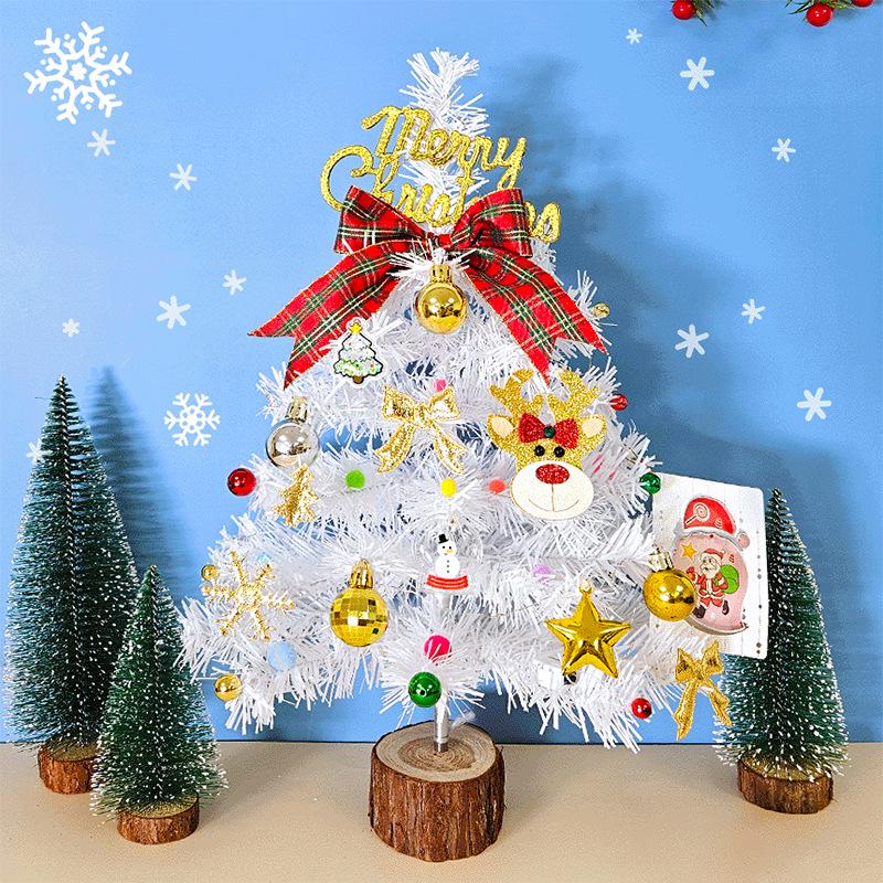 DIY Christmas Tree Decoration Kit for Kids - Handmade Tabletop Ornament Gift for Friends Wooden