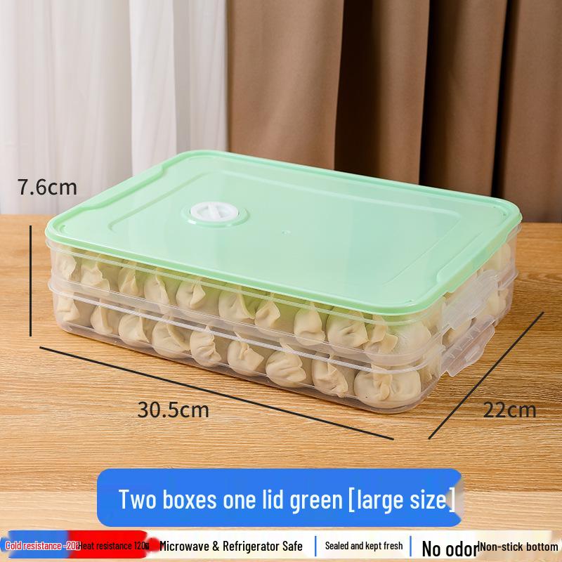 Multi-Layer Fresh-Keeping Dumpling & Wonton Freezing Box for Kitchen
