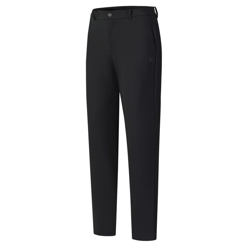 FILA Fleece Lined Warm Classic Simple Comfortable Sports Golf Straight Leg Casual Pants Women bottoms Deep-Black A11W615601FBK