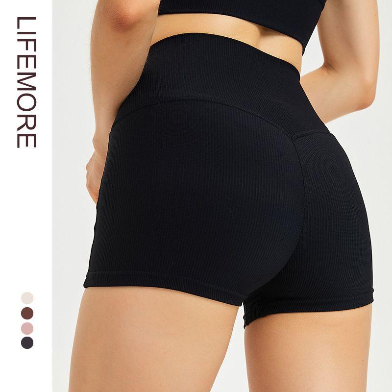 

Supaitao High-Waist Quick-Drying Fitness Sports Yoga Shorts Classic Black S